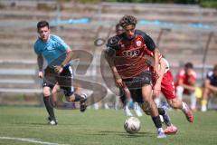 A-Junioren Bundesliga  - Saison 2026/27 - A-Junioren - FC Ingolstadt 04 - Jahn Regensburg - Malik Kaydin rot FCI - Florian Fischer weiss Regensburg - Foto: Meyer Jürgen