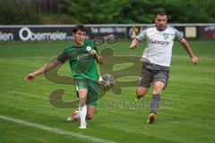 Landesliga - Saison 2026/27 - SV Manching - SC Cosmos Aystetten - Dominik Brnadic (Nr.2 - SV Manching) - Mijailovic Dejan weis Aystetten  - Foto: Meyer Jürgen