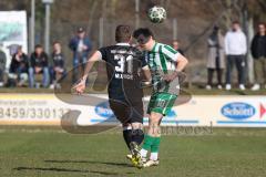 Landesliga - Saison 2025/26 - SV Manching - TSV Schwabmünchen - Sebastian Graßl (Nr.10 - SV Manching) - Uhde Maik schwarz Schwabmünchen - Foto: Meyer Jürgen
