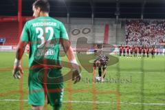 Toto-Pokal - Saison 2023/2024 - FC Ingolstadt 04 - Jahn Regensburg - Elfmeterschießen - Yannick Deichmann (Nr.20 - FCI) - Florian Ballas (Nr.4 - Regensburg32 - Foto: Meyer Jürgen