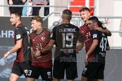 3. Liga; FC Ingolstadt 04 - SSV Ulm 1846; Tor Jubel Treffer Julian Kügel (31, FCI) Jannik Mause (7, FCI) Moritz Seiffert (23, FCI) Ryan Malone (16, FCI) Felix Keidel (43, FCI) Mladen Cvjetinovic (19, FCI)