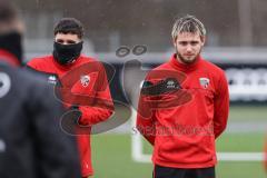 3. Liga; FC Ingolstadt 04 - Trainingsauftakt nach Winterpause; links Nuredin Rexhepi (U19) und rechts  M Massimo Agostinelli (U21)