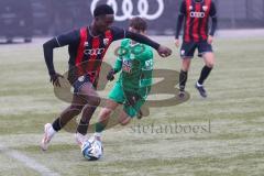 Bayernliga Nord - Saison 2024/25 - FC Ingolstadt 04 II - VFB Eichstätt - Jason Osei Tutu (Nr.11 - FCI U21) - Nik Leipold Eichstätt grün - Foto: Meyer Jürgen