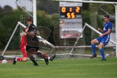 Bezirksliga - Saison 2025/26- TSV Gaimersheim - ASV Dachau - Nicolae Nechita (Nr.19 - TSV Gaimersheim) - Martin Schneider Torwart Dachau - Foto: Meyer Jürgen