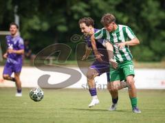 Landesliga - Freundschaftsspiel - Saison 2026/27 - SV Manching - TSV Karteth-Lappersdorf - Jannik Röber (Nr.13 - SV Manching) - Fehr Marco lila Kareth - Lappersdorf  - Foto: Meyer Jürgen