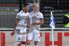 3. Liga; SV Meppen - FC Ingolstadt 04; Tor Jubel Treffer Tobias Bech (11, FCI) Justin Butler (31, FCI)