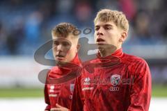 3. Liga; VfL Osnabrück - FC Ingolstadt 04; vor dem Spiel Torwart David Klein (47, FCI) Max Plath (14 FCI) Gustav Christensen (24, FCI)