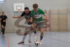 Lotto Bayern Hallencup - Saison 2024/25 - FC Fatih - TSV Murnau - Baris Soysal schwarz Fatih - Sanel Dacic grün Murnau - Foto: Meyer Jürgen