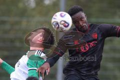 *** Bayernliga Nord - Saison 2025/26 - *** FC Ingolstadt 04 II - SC Eltersdorf - Donald Nduka (Nr.27 - FC Ingolstadt II) - Robin Renner weiss Eltersdorf  - Foto: Meyer Jürgen