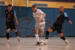 Futsal - Saison 2024/25- MTV Ingolstadt - 1860 München - Dardan Berisha weiss MTV - Renato Cilic schwarz München - Foto: Meyer Jürgen