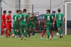 Bayernliga Nord - Saison 2023/2024 - FC Ingolstadt 04 - VFB Eichstätt -Der 0:1 Treffer durch Eberle Leo #6 Eichstätt - jubel - Torwart Leopold Leimeister (Nr.1 - FCI U21) -  Foto: Meyer Jürgen