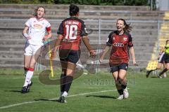 2. Bundesliga Frauen - Saison 2026/27  - FC Ingolstadt 04 Frauen - 1. FC Köln II - Der 1:0 Führungstreffer durch Stefanie Reischmann (Nr.24 - FCI Frauen) - jubel - Samantha Stiglmair (Nr.18 - FCI Frauen) - XXXXX - Foto: Meyer Jürgen