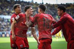 3. Liga; Alemannia Aachen - FC Ingolstadt 04; Tor Jubel Treffer 0:1 Dennis Kaygin (10, FCI), Yann Sturm (7, FCI) Jonas Scholz (15, FCI) Fredrik Carlsen (8, FCI)