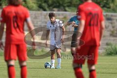 Bayernliga Nord - Saison 2024/25 - FC Ingolstadt 04 II - ASV Neumarkt - Valentin Hoti (Nr.6 - FCI U21) beim Freistoß - XXXXX - Foto: Meyer Jürgen