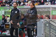 2.BL; Fortuna Düsseldorf - FC Ingolstadt 04; an der Seitenlinie, Spielerbank Cheftrainer Rüdiger Rehm (FCI)