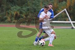 Bezirksliga - Saison 2024/25- TSV Gaimersheim - ASV Dachau - Nico von Swiontek Brzezinski (Nr.17 - TSV Gaimersheim) - Christoph Krüger blau Dachau - Foto: Meyer Jürgen