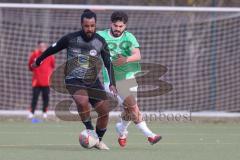 Bezirksliga - Saison 2025/26 - FC Fatih Ingolstadt - TSV 54 - DJK München - Ugur Genc (Nr.77 - FC Fatih) - Dennis Appiiah schwarz München - Foto: Meyer Jürgen