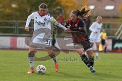 2. Bundesliga Frauen - Saison 2025/26 - FC Ingolstadt 04 Frauen - Eintracht Frankfurt II - Stefanie Reischmann (Nr.24 - FC Ingolstadt Frauen I) - Zimmermann Tessa weiss Frankfurt - Foto: Meyer Jürgen