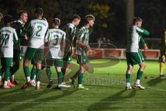 Landesliga - Saison 2025/26 - SV Manching - TSV Aindling - Der 1:0 Führungstreffer durch Luca Bienek (Nr.16 - SV Manching) - jubel  - Foto: Meyer Jürgen