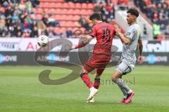 3. Liga; FC Ingolstadt 04 - Alemannia Aachen; Zweikampf Kampf um den Ball Linus Rosenlöcher (19, FCI) da Silva Kiala Joel (37 AA)