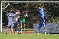 Bezirksliga - Saison 2024/25- TSV Gaimersheim - SVN München - Nico von Swiontek Brzezinski (Nr.17 - TSV Gaimersheim) - Wassim Zomati Torwart München - Foto: Meyer Jürgen