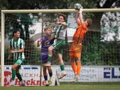 Landesliga - Freundschaftsspiel - Saison 2026/27 - SV Manching - TSV Karteth-Lappersdorf - Peter Sebastian TW Kareth - Lappersdorf  - Dominik Juric (Nr.18 - SV Manching) - Foto: Meyer Jürgen