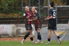 *** 2. Bundesliga Frauen - Saison 2025/26 - FC Ingolstadt 04 Frauen - VFL Bochum - Der 1:0 Führungstreffer durch Annika Kömm (Nr.25 - FC Ingolstadt Frauen I)- jubel  - Stefanie Reischmann (Nr.24 - FC Ingolstadt Frauen I) - Foto: Meyer Jürgen