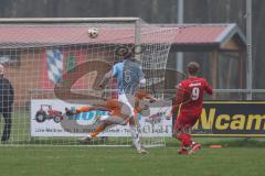 Kreisliga - Saison 2025/26- TSV Kösching - FC Sandersdorf - Der 2:0 Führungstreffer durch Sebastian Zabka rot Kösching - jubel -  - Philipp Gierl Torwart Sandersdorf - Foto: Meyer Jürgen
