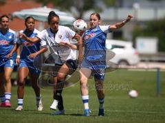 Testspiel - 2. Bundesliga Frauen - Saison 2026/27  - FC Ingolstadt 04 Frauen -  - Samantha Stiglmair (Nr.5 - FCI Frauen) - Esther Melicharek blau Hoffenheim - Foto: Meyer Jürgen
