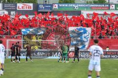3. Liga; TSV 1860 München - FC Ingolstadt 04; Fan Fankurve Banner Fahnen Spruchband Choreografie