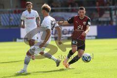 3.Liga - Saison 2023/2024 - SC Verl - FC Ingolstadt 04 - Felix Keidel (Nr.43 - FCI) - Michel Stöcker (Nr.24 - Verl) -  - Foto: Meyer Jürgen