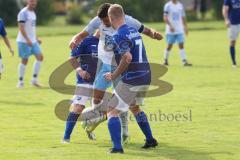 Kreisklasse - Saison 2024/25- TSV Großmehring - SV Oberstimm - Nico Zirngibl weiss Oberstimm - Maximilian Samweber blau Großmehring - Foto: Meyer Jürgen