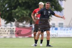 3.Liga - Saison 2023/2024 - Training in Berching - FC Ingolstadt 04 - Cheftrainer Michael Köllner (FCI) - Thomas Rausch #45 FCI -  - Foto: Meyer Jürgen