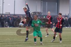 Bayernliga Nord - Saison 2024/25 - FC Ingolstadt 04 II - VFB Eichstätt - Massimo Agostinelli (Nr.15 - FCI U21) - Timo Weglehner grün Eichstätt - Foto: Meyer Jürgen