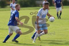 Kreisklasse - Saison 2024/25- TSV Großmehring - SV Oberstimm - Nico Zirngibl weiss Oberstimm - Maximilian Samweber blau Großmehring - Foto: Meyer Jürgen