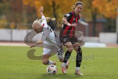 2. Bundesliga Frauen - Saison 2025/26 - FC Ingolstadt 04 Frauen - Eintracht Frankfurt II - Annika Kömm (Nr.25 - FC Ingolstadt Frauen I) - Bednorz Keira weiss Frankfurt - Foto: Meyer Jürgen