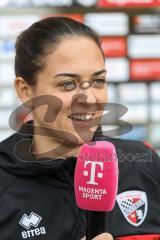 3. Liga; Alemannia Aachen - FC Ingolstadt 04; vor dem Spiel Cheftrainerin Sabrina Wittmann (FCI) Interview