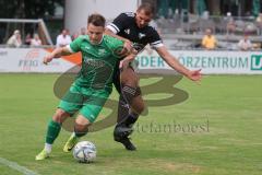 Bezirksliga - Saison 2025/26 - FC Gerolfing - TSV Gaimersheim - Armin Bortenschläger (Nr.18 - FC Gerolfing) - Nicolae Nechita (Nr.19 - TSV Gaimersheim) - Foto: Meyer Jürgen