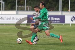 Bezirksliga - Saison 2025/26 - TSV Ober./Unterhaunstadt - SVA Palzing - Baris Soysal (Nr.22 - TSV Ober-/Unterh.stadt) - Dominic Schermbach grün Palzing - Foto: Meyer Jürgen