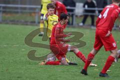 Kreisliga - Saison 2024/25- TSV Kösching - FC Hitzhofen/Oberzell - Dominik Fielser gelb Hitzhofen - Stefan Winzinger rot Kösching - Foto: Meyer Jürgen