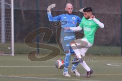 Bezirksliga - Saison 2025/26 - FC Fatih Ingolstadt - TSV 54 - DJK München - Aaron Toski (Nr.11 - FC Fatih) mit einer Torchance - Markus Blohmann TW München - Foto: Meyer Jürgen
