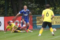 Kreisliga- Saison 2024/25- TSV Ober./Unterh.stadt - FC Hitzhofen /Oberzell -  - Tomislav Marinovic gelb Hitzhofen - Nick Wagner blau Oberh.stadt - Foto: Meyer Jürgen