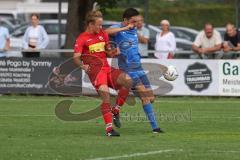 Kreisliga- Saison 2024/25- TSV Kösching - SV Hundszell - Stefan Härdl blau Hundszell - Sebastian Zabka rot Kösching - Foto: Meyer Jürgen