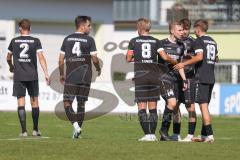 Landesliga - Saison 2024/25 - SV Manching - TSV Schwabmünchen - Der 0:1 Führungstreffer durch Aschner Maximilian #23 schwarz Schwabmünchen
 - jubel  - Foto: Meyer Jürgen