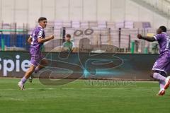 3. Liga - Saison 2026/27 - SC Preussen Münster - FC Ingolstadt 04 - Der 1:1 Ausgleichstreffer durch Emre Gül (Nr.5 - FCI) - jubel - XXXXX - Foto: Meyer Jürgen