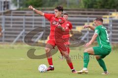 Bayernliga Nord - Saison 2023/2024 - FC Ingolstadt 04 - VFB Eichstätt - Valentin Hoti (Nr.6 - FCI U21) - Halbmeyer Jonas grün Eichtätt - Foto: Meyer Jürgen