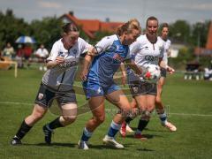 Testspiel - 2. Bundesliga Frauen - Saison 2026/27  - FC Ingolstadt 04 Frauen -  - Katharina Bauer (Nr.3 - FCI Frauen) - Hannah Melicharek blau Hoffenheim  - Foto: Meyer Jürgen