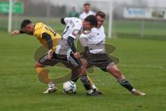 Kreisliga - Saison 2024/25- TSV Lichtenau - FC Mindelstetten - Mentor Haliti gelb Lichtenau - Simon Schweiger weiss Mindelstetten - Daniel Riedl weiss Lichtenau - Foto: Meyer Jürgen