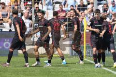 3. Liga; TSV 1860 München - FC Ingolstadt 04; Tor Jubel Treffer Siegtreffer Mitte Max Besuschkow (17, FCI) 1:2 Marcel Costly (22, FCI) Emre Gül (5, FCI) Yann Sturm (7, FCI) Georgios Antzoulas (6, FCI) Mattis Hoppe (2, FCI)