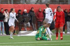 2. Bundesliga Frauen - Saison 2024/25 - FC Ingolstadt 04 Frauen - FC Bayern München - Pija Reininger (Nr.21 - FCI Frauen) - mit dem 2: Führungstreffer - jubel - Schmid Juliane Torwart München - Foto: Meyer Jürgen